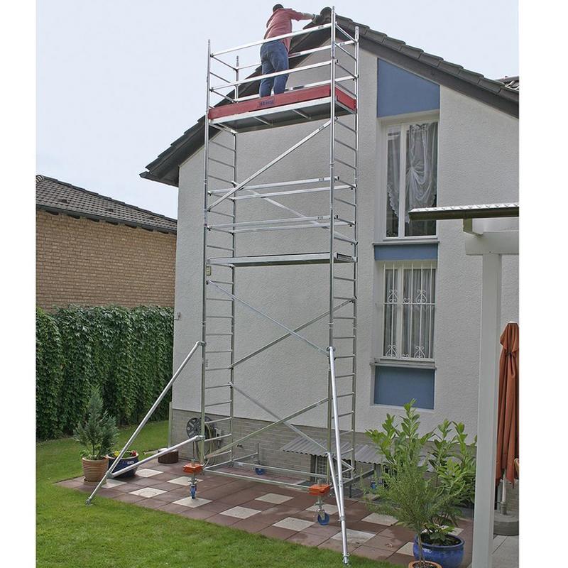 Schela Protec 0,6 x 2m, aluminiu, inaltime lucru 9,3m (0+1+2+3+Roti)