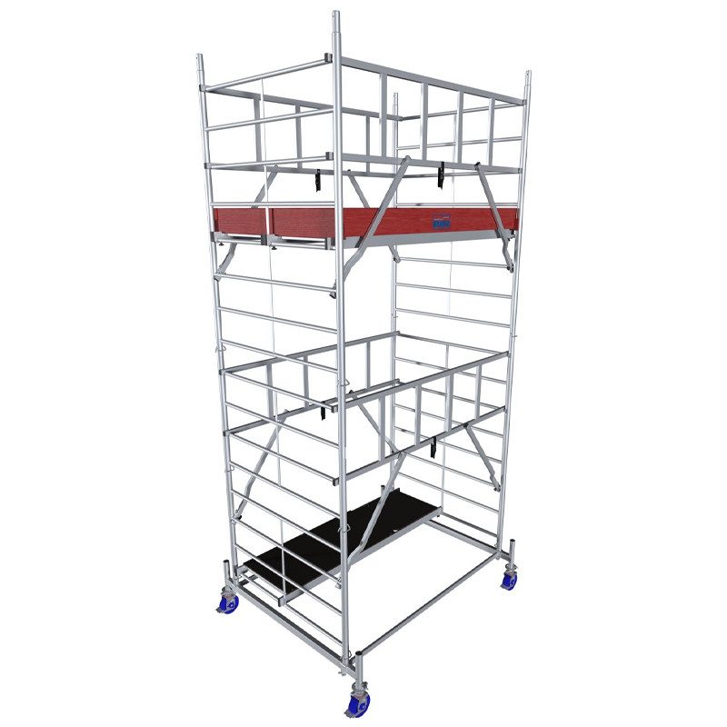 Schela Protec XXL 1,2 x 2m, aluminiu, inaltime lucru 5,3m, inaltime max. platforma 3,3m