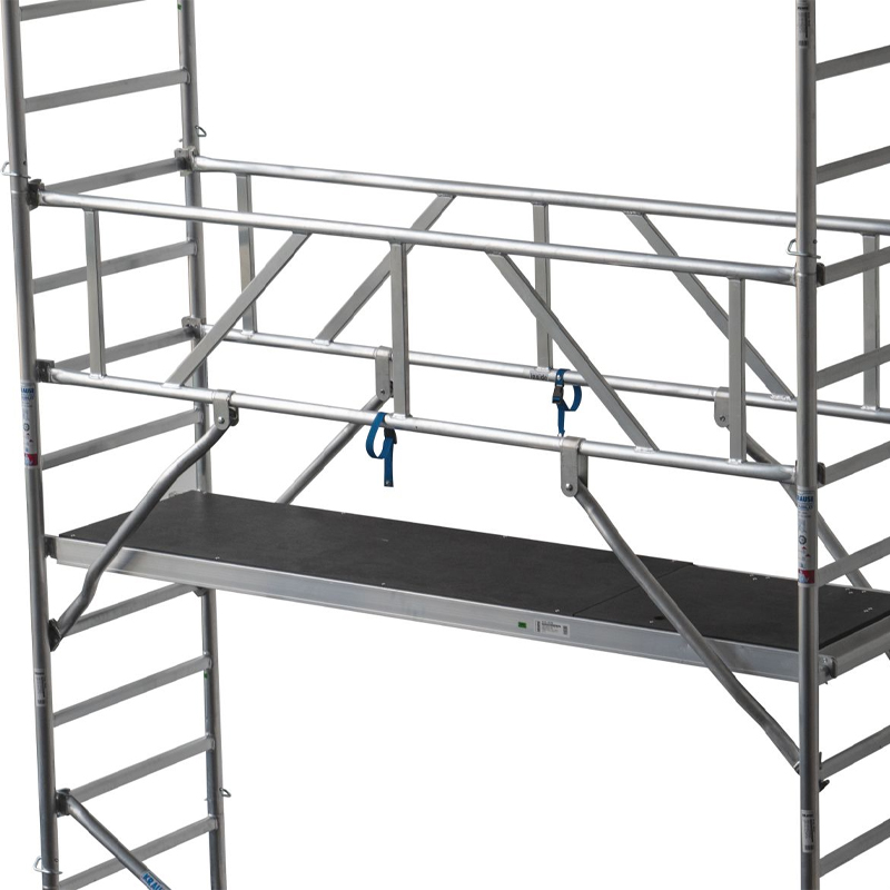 Schela Protec 0,6 x 2m, aluminiu, inaltime lucru 10.3m, inaltime schele 9.45m, inaltime platforma 8.3m (0+1+4+(3*3)+(4*Stabilizatoare))