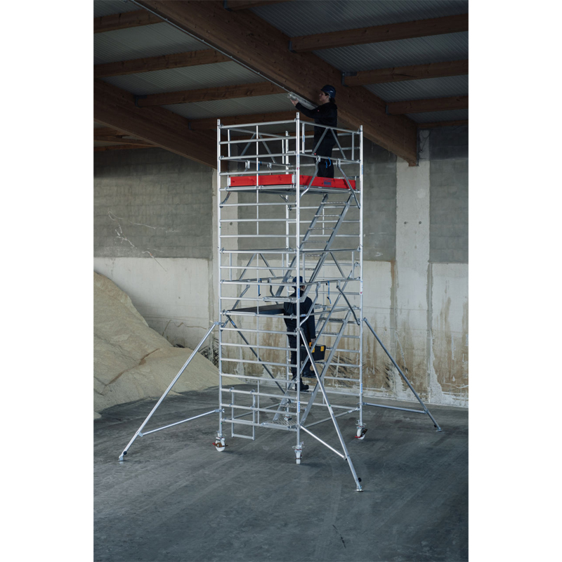Schela mobila Krause, Stabilo S5500 cu scara interioara 1,5 x 2m, aluminiu, inaltime lucru 8.3m, inaltime max. platforma 6.3m