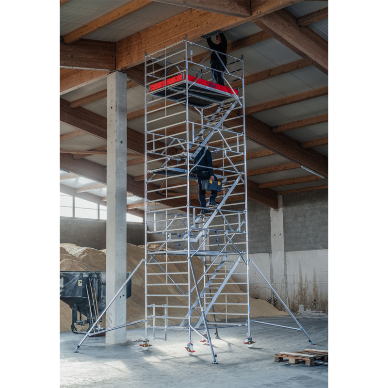 Schela mobila Krause, Stabilo S5500 cu scara interioara 1,5 x 2m, aluminiu, inaltime lucru 10.3m, inaltime max. platforma 8.3m