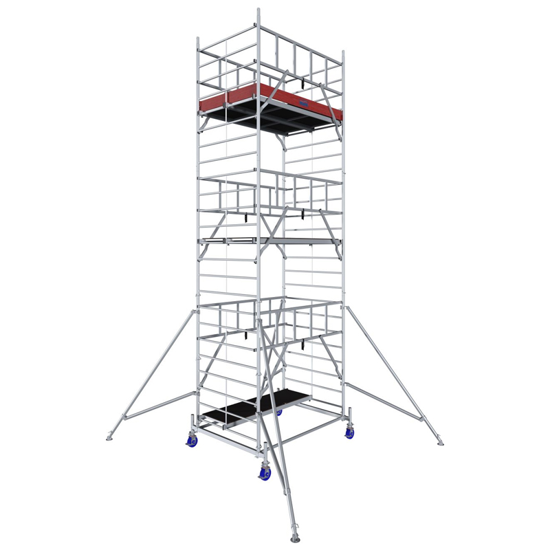 Schela Protec XXL 1,2 x 2m, aluminiu, inaltime lucru 7,3m, inaltime max. platforma 5,3m