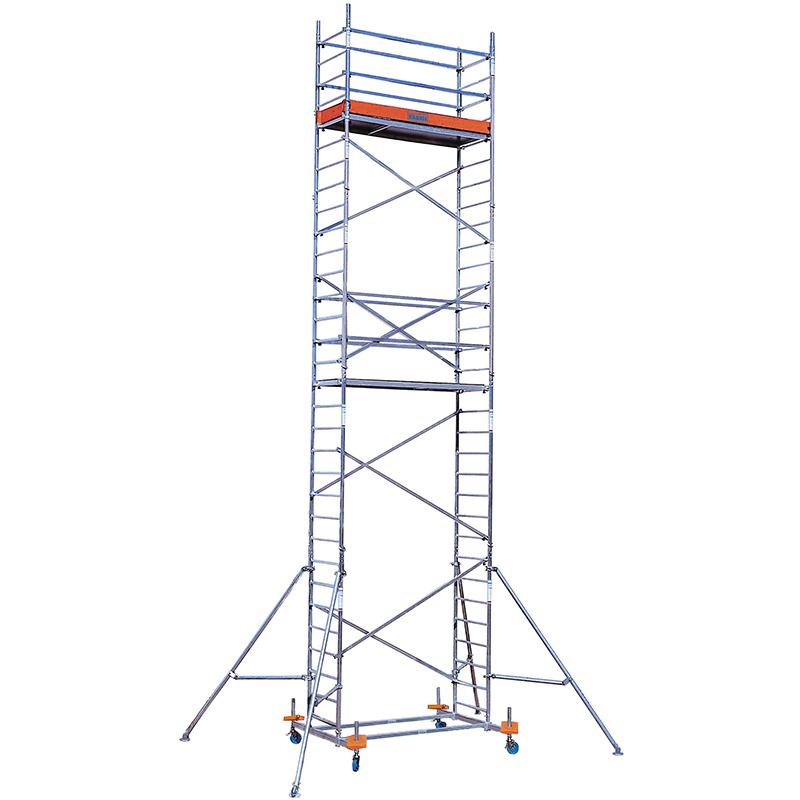 Schela Protec 0,6 x 2m, aluminiu, inaltime lucru 9,3m (0+1+2+3+Roti)