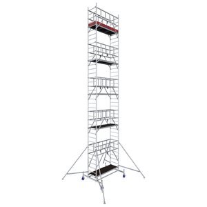 Schela Protec 0,6 x 2m, aluminiu, inaltime lucru 11.3m, inaltime schela 10.45m, inaltime platforma 9.3m (0+2+4+(3*3)+(4*Stabilizatoare))