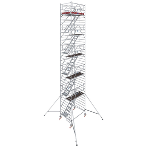 Schela mobila Krause, Stabilo S5500 cu scara interioara 1,5 x 2m, aluminiu, inaltime lucru 12.3m, inaltime max. platforma 10.3m